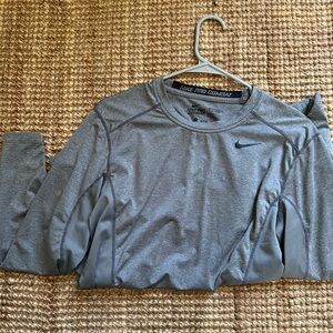 Nike Women's Pro Combat Gray Sweatshirt